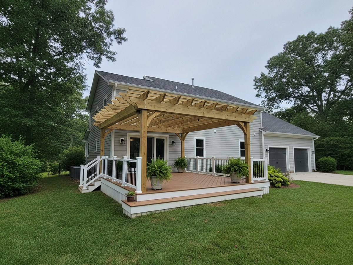 Composite Decking Installation completed by Oasis Deck Co in Pearl, MS