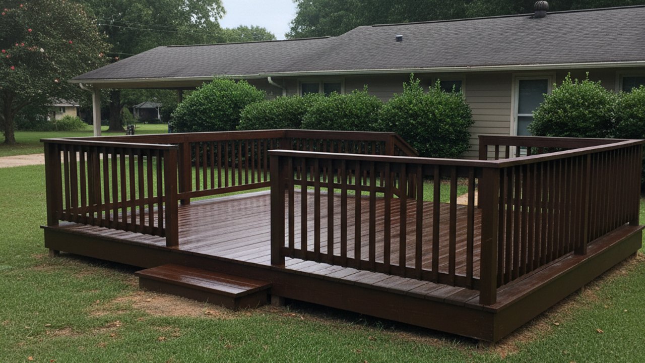 Composite Decking Installation completed by Oasis Deck Co in Canton, MS